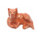 Handmade Natural Red Jasper gemstone Dog Figure Home Decorative Gift Item